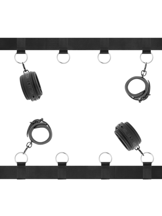 FETISH SUBMISSIVE - SET ATADURAS CAMA LUXURY CON FORRO DE NEOPRENO