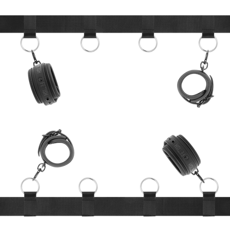 FETISH SUBMISSIVE - LUXE NEOPREEN VOERING BED BONDAGE SET