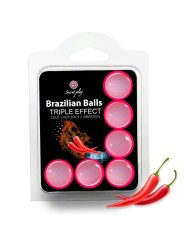 SECRETPLAY - SET 6 BALLES BRÉSILIENNES TRIPLE EFFET