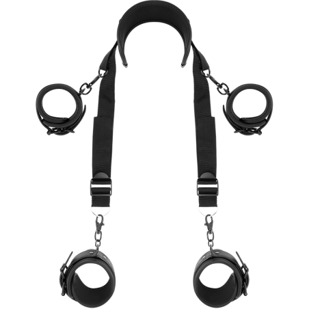 FETISH SUBMISSIVE - POSIZIONE MASTER CON 4 MANETTE RIVESTITE IN NOPREN