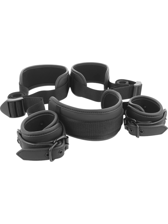 FETISH SUBMISSIVE - POSIZIONE MASTER CON 4 MANETTE RIVESTITE IN NOPREN