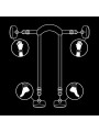 FETISH SUBMISSIVE - POSIZIONE MASTER CON 4 MANETTE RIVESTITE IN NOPREN