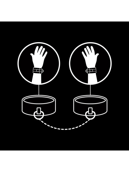 FETISH SUBMISSIVE - ALGEMAS DE COURO VEGANO COM FORRO DE NOPRENE