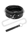 DARKNESS - COLLIER EN CUIR SOUPLE AVEC CHAÎNE