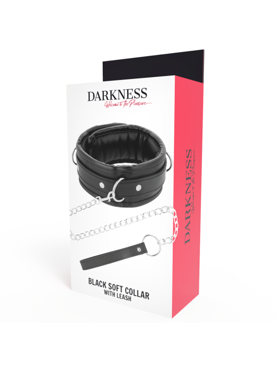 DARKNESS - KETTING MET ZACHTE LEDEREN KETTING