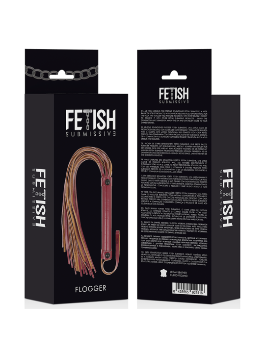 FETISH SUBMISSIVE DARK ROOM - FOUET EN CUIR VÉGÉTALIEN