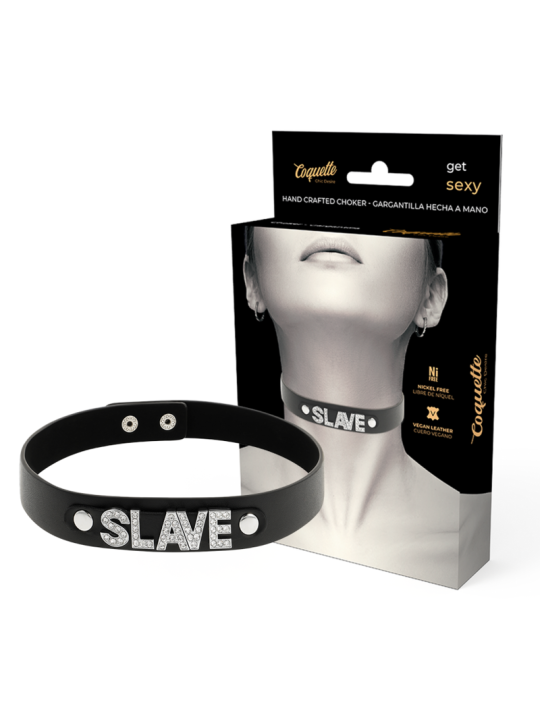 COQUETTE CHIC DESIRE - GARGANTILHA DE COURO VEGANO SLAVE