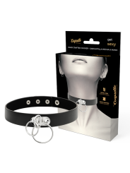 COQUETTE CHIC DESIRE - CHOKER CUERO VEGANO DOBLE ANILLA