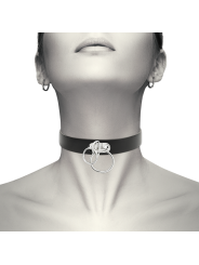 COQUETTE CHIC DESIRE - CHOKER CUERO VEGANO DOBLE ANILLA