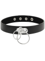COQUETTE CHIC DESIRE - CHOKER CUERO VEGANO DOBLE ANILLA