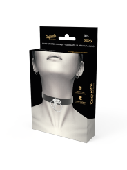 COQUETTE CHIC DESIRE - DOUBLE RING VEGAN LEATHER CHOKER