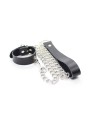 OHMAMA FETISH - COLLAR PARA PENE Y CORREA PIEL CON CADENA METALICA