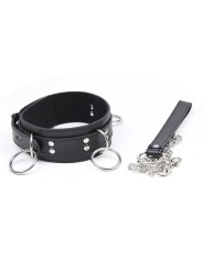 OHMAMA FETISH - COLAR DE SUBMISSÃO COM 3 ANÉIS