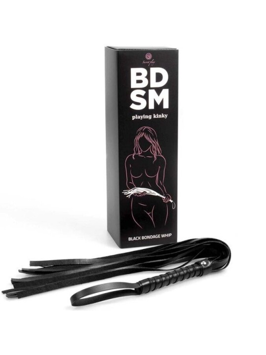 SECRETPLAY - SCHWARZE BONDAGE-PEITSCHE BDSM-KOLLEKTION