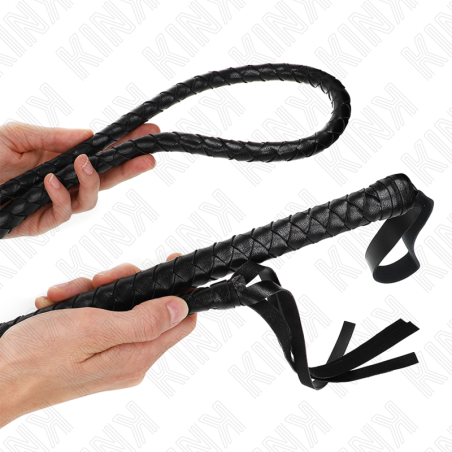 KINK - ZWARTE LANGE SLANGENZWEEP 210 CM
