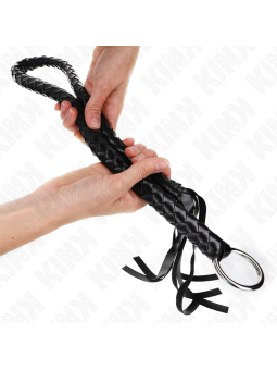 KINK - FOUET SERPENT AVEC ANNEAU À MAIN NOIR 65 CM