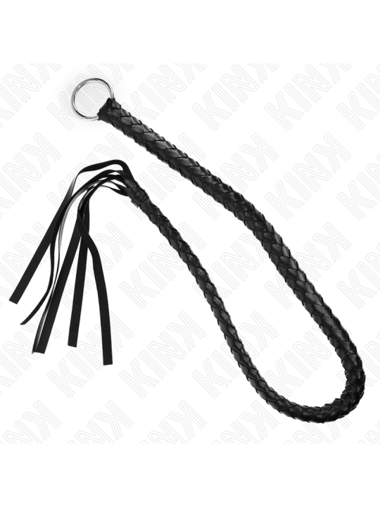 KINK - LÁTIGO DE SERPIENTE CON ANILLO DE MANO NEGRO 65 CM