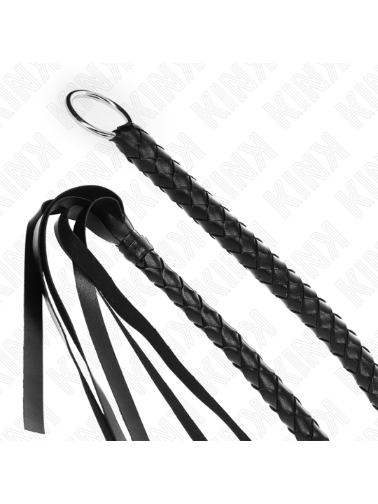 KINK - LÁTIGO DE SERPIENTE CON ANILLO DE MANO NEGRO 65 CM