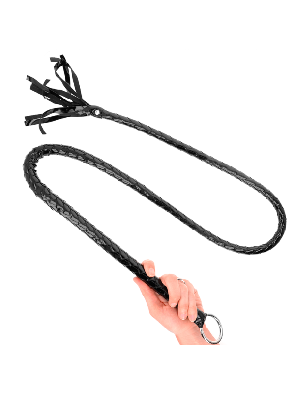 KINK - FOUET LONG EN PVC BRILLANT 138 CM