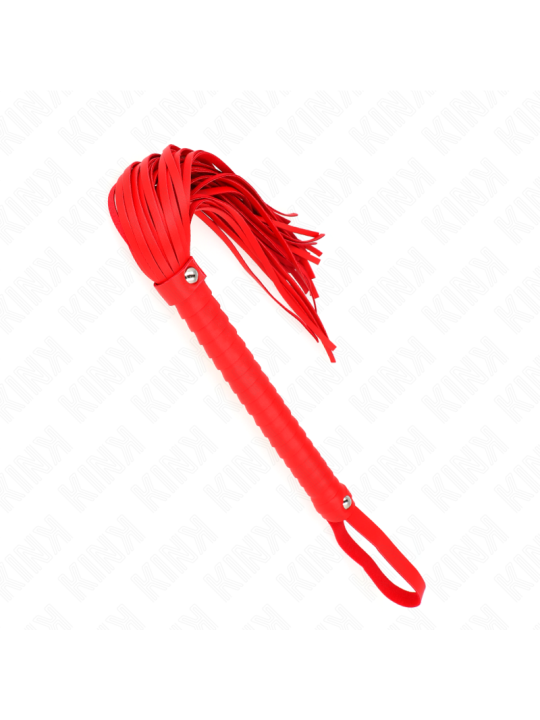 KINK - PEITSCHE MIT ROTEM STRUKTURIERTEM GRIFF 48,5 CM