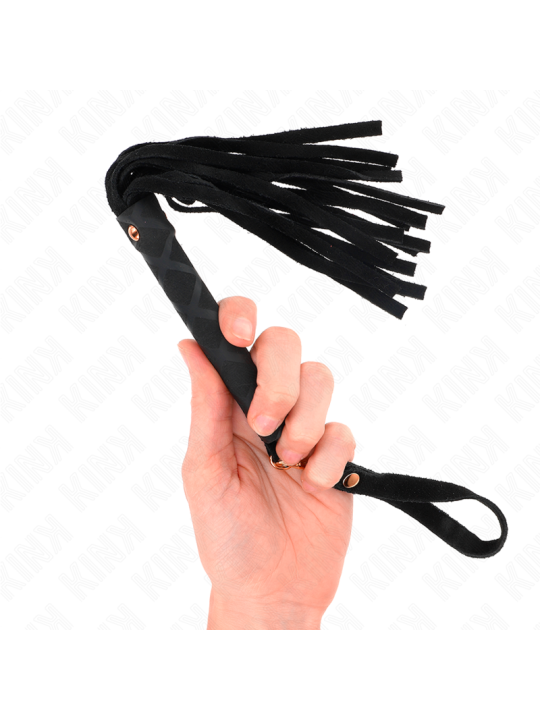 KINK - ZWARTE SUÈDE MINI ZWEEP 30 CM