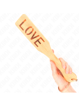 KINK - PALETA DE BAMBU PALAVRA AMOR 32 X 5,5 CM