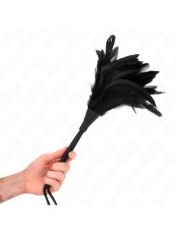 KINK - PIUME DI POLLO SOLLEGATO A FORMA DI CORNO NERO 36 CM