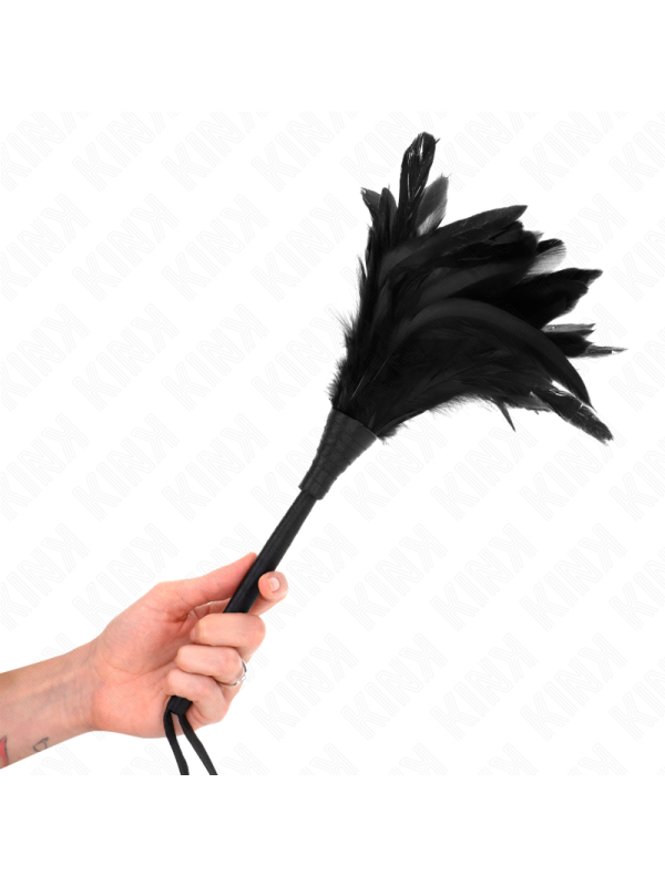 KINK - PIUME DI POLLO SOLLEGATO A FORMA DI CORNO NERO 36 CM