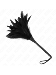 KINK - PIUME DI POLLO SOLLEGATO A FORMA DI CORNO NERO 36 CM