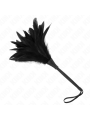 KINK - PIUME DI POLLO SOLLEGATO A FORMA DI CORNO NERO 36 CM