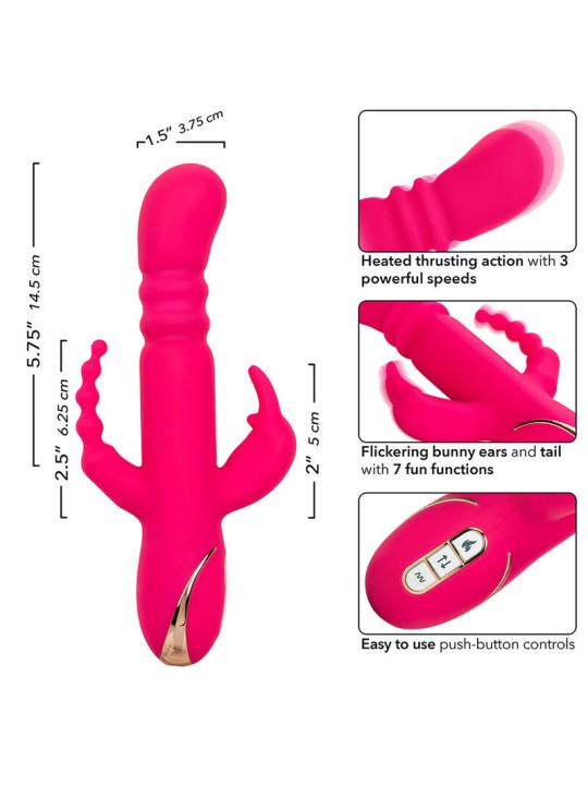 CALEXOTICS - JACK FANTASY DREIFACH BEHEIZTER VIBRATOR RABBIT ROSA