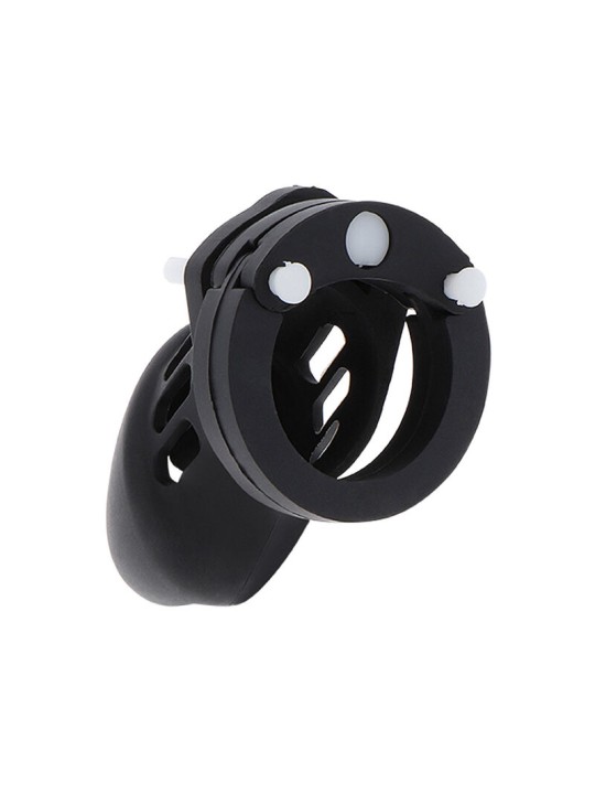 HIDDEN DESIRE - EXTREME JAULA DE CASTIDAD SILICONA TALLA S NEGRO