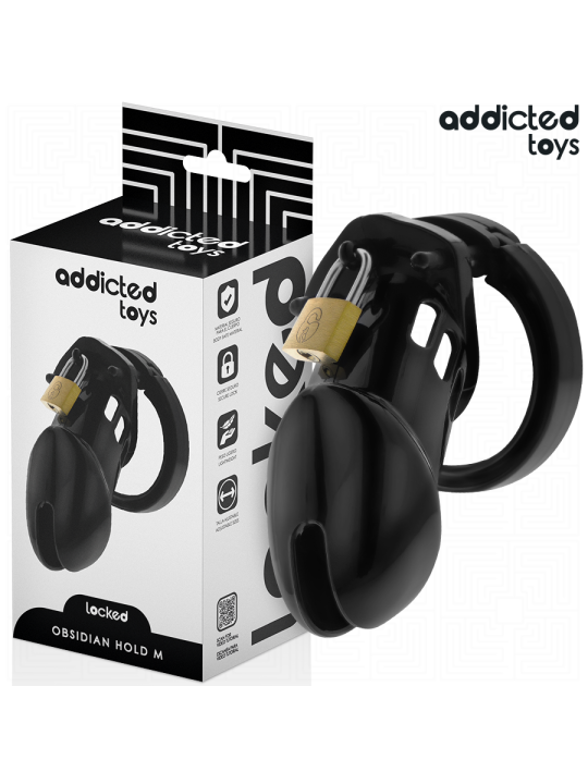 ADDICTED TOYS LOCKED - OBSIDIAN HOLD PENISKÄFIG GRÖSSE M