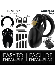 ADDICTED TOYS LOCKED - OBSIDIAN HOLD PENISKÄFIG GRÖSSE M