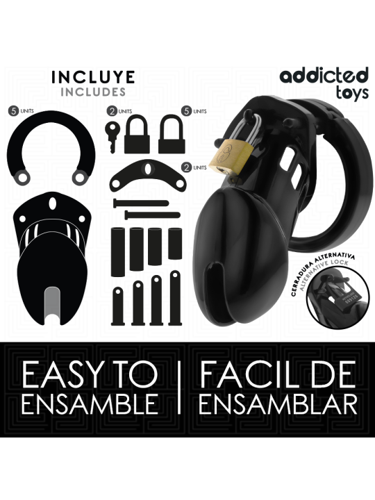 ADDICTED TOYS LOCKED - GABBIA PER PENE OBSIDIAN HOLD TAGLIA M
