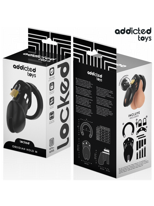 ADDICTED TOYS LOCKED - OBSIDIAN HOLD JAULA PARA PENE TALLA M