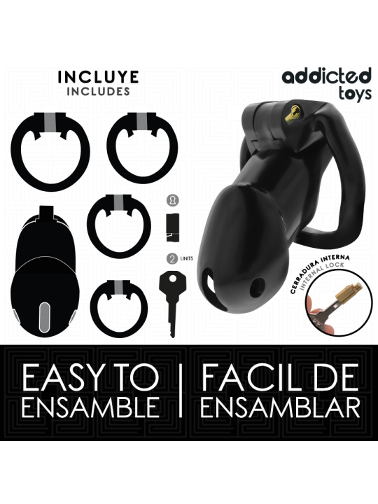ADDICTED TOYS LOCKED - MINDNIGHT CELL CAGE À PÉNIS TAILLE L