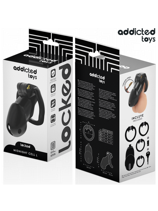 ADDICTED TOYS LOCKED - MINDNIGHT CELL CAGE À PÉNIS TAILLE L