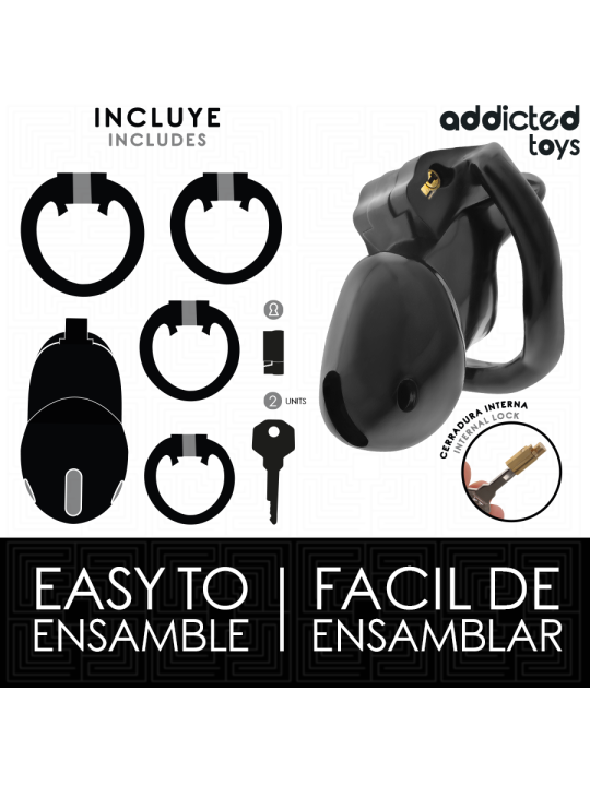 ADDICTED TOYS LOCKED - MINDNIGHT CELL PENIS CAGE SIZE S