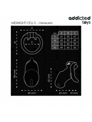 ADDICTED TOYS LOCKED - MINDNIGHT CELL PENIS CAGE GRÖSSE S