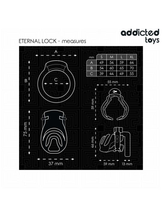 ADDICTED TOYS LOCKED - ETERNAL LOCK PENIS KOOI 9 CM