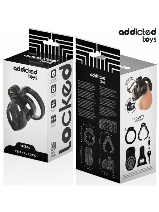ADDICTED TOYS LOCKED - ETERNAL LOCK PENIS CAGE 9 CM