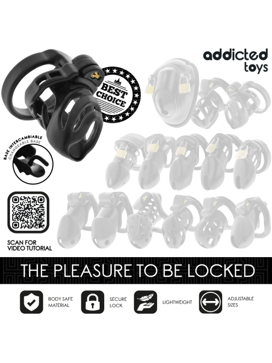 ADDICTED TOYS LOCKED - ETERNAL LOCK PENIS CAGE 9 CM