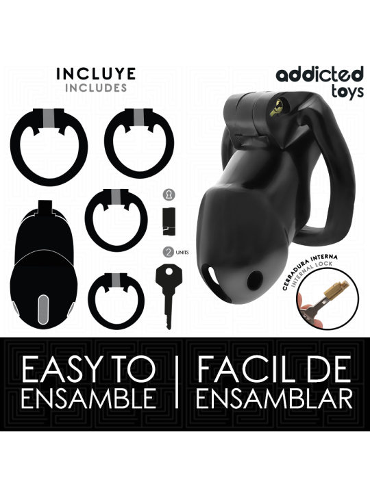 ADDICTED TOYS LOCKED - MINDNIGHT CELL PENIS CAGE GRÖSSE M