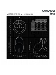 ADDICTED TOYS LOCKED - MINDNIGHT CELL GABBIA PER PENE TAGLIA M