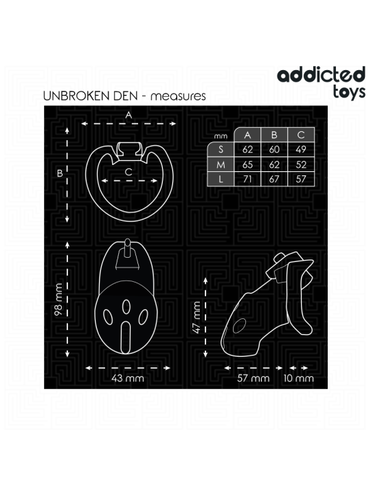 ADDICTED TOYS LOCKED - UNBROKEN DEN PENISKÄFIG 9,8 CM