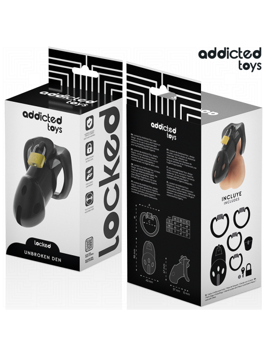 ADDICTED TOYS LOCKED - CAGE À PÉNIS UNBROKEN DEN 9,8 CM