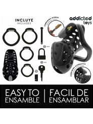 ADDICTED TOYS LOCKED - CHAINED HOLLOW PENIS CAGE 10.5 CM