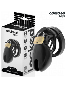 ADDICTED TOYS LOCKED - OBSIDIAN HOLD PENIS CAGE SIZE S