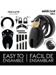 ADDICTED TOYS LOCKED - OBSIDIAN HOLD PENIS CAGE SIZE S